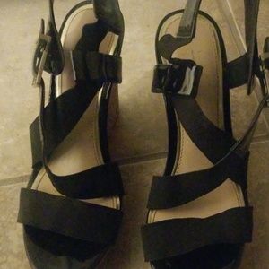 Black Wedge Sandal